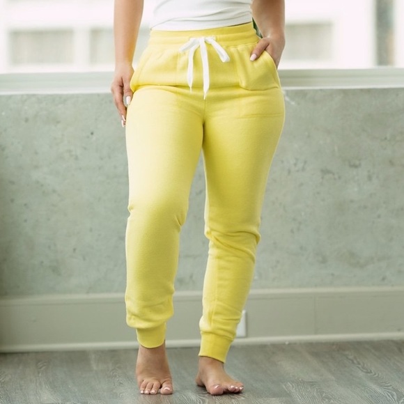 C’est Toi Pants - C’est Toi Essentials Yellow Sweatpants